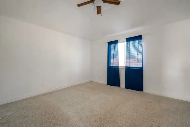 a view of a room with a window