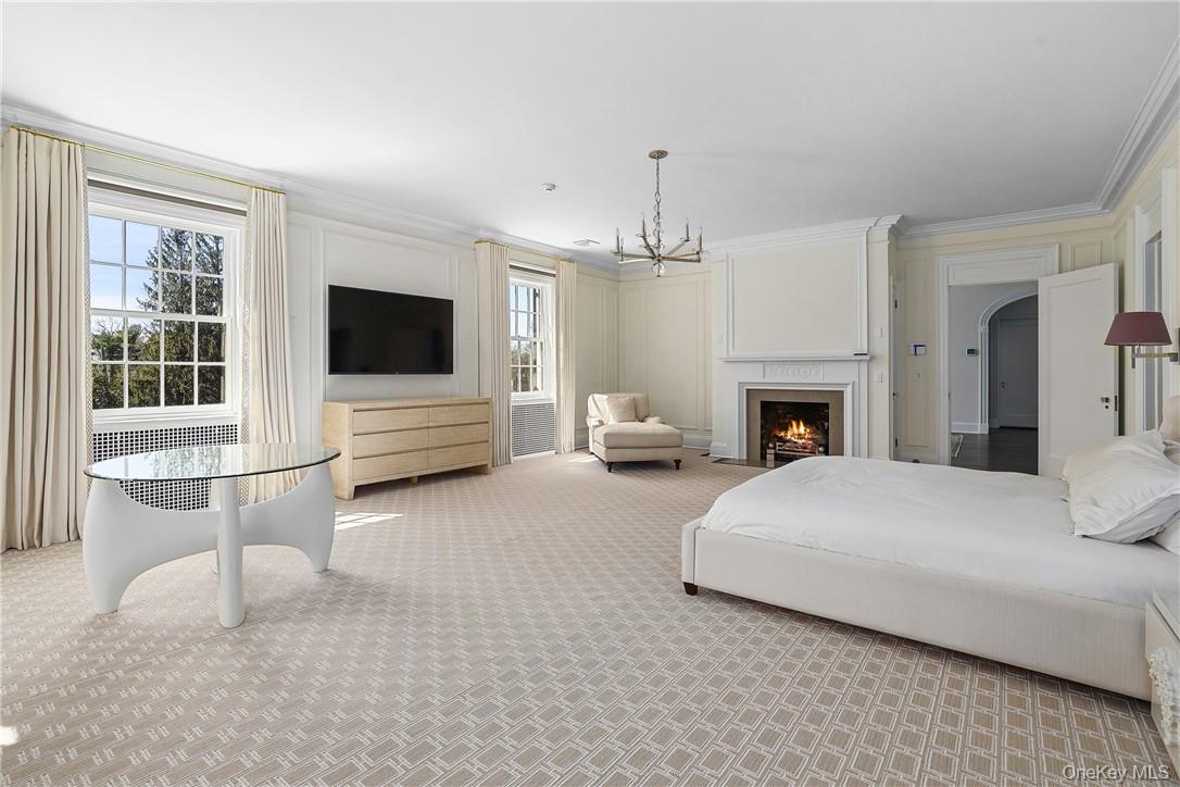 99 Mamaroneck Road Scarsdale, NY 10583 - Photo 16 of 35 Serene owners suite beckons with Wood Burning Fireplace, Oversized Walk-in Closet and updated Ensuite Spa Bathroom
