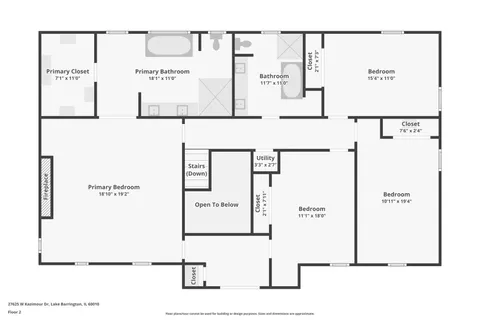 $1,390,000 | 27625 West Kazimour Drive, Lake Barrington, IL 60010