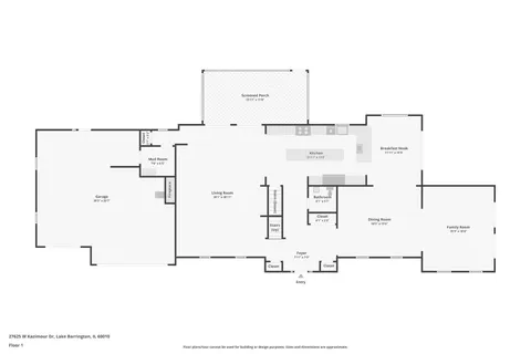 $1,390,000 | 27625 West Kazimour Drive, Lake Barrington, IL 60010