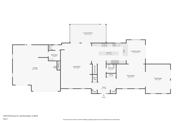 $1,390,000 | 27625 West Kazimour Drive, Lake Barrington, IL 60010