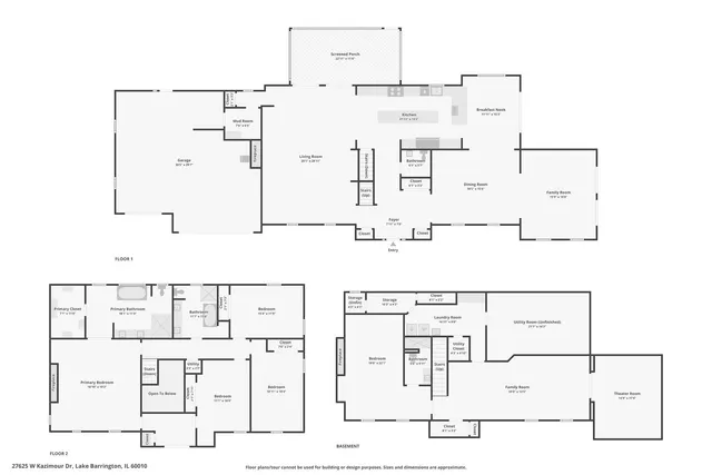 $1,390,000 | 27625 West Kazimour Drive, Lake Barrington, IL 60010