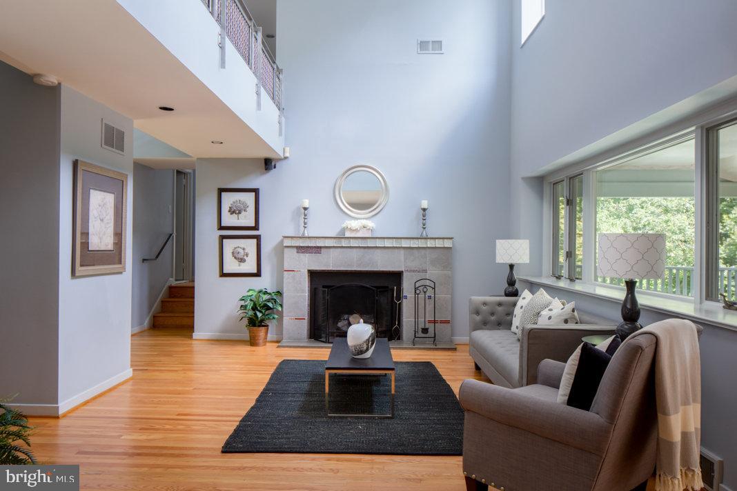 129 Fairview Road Narberth, PA 19072 - Photo 7 of 41 Living Room Area with Fireplace