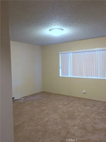 an empty room with a workbench