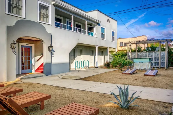 a view of a house with a patio