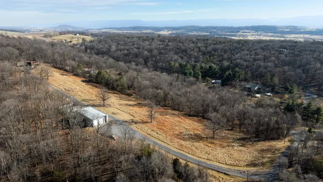 a view of a covered with snow in the background