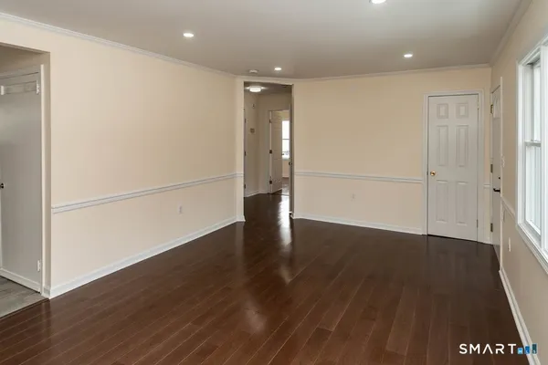 wooden floor in an empty room with wooden floor