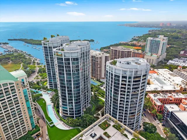 a view of a city with tall buildings