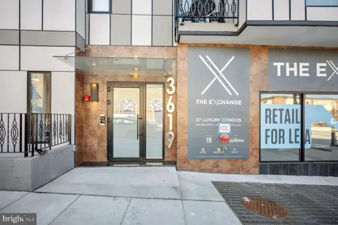 a view of an entrance of the building