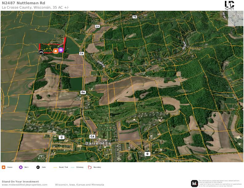 N2487 Nuttleman Road Barre, WI 54601 - Photo 81 of 91 Barre Mills Locator Map