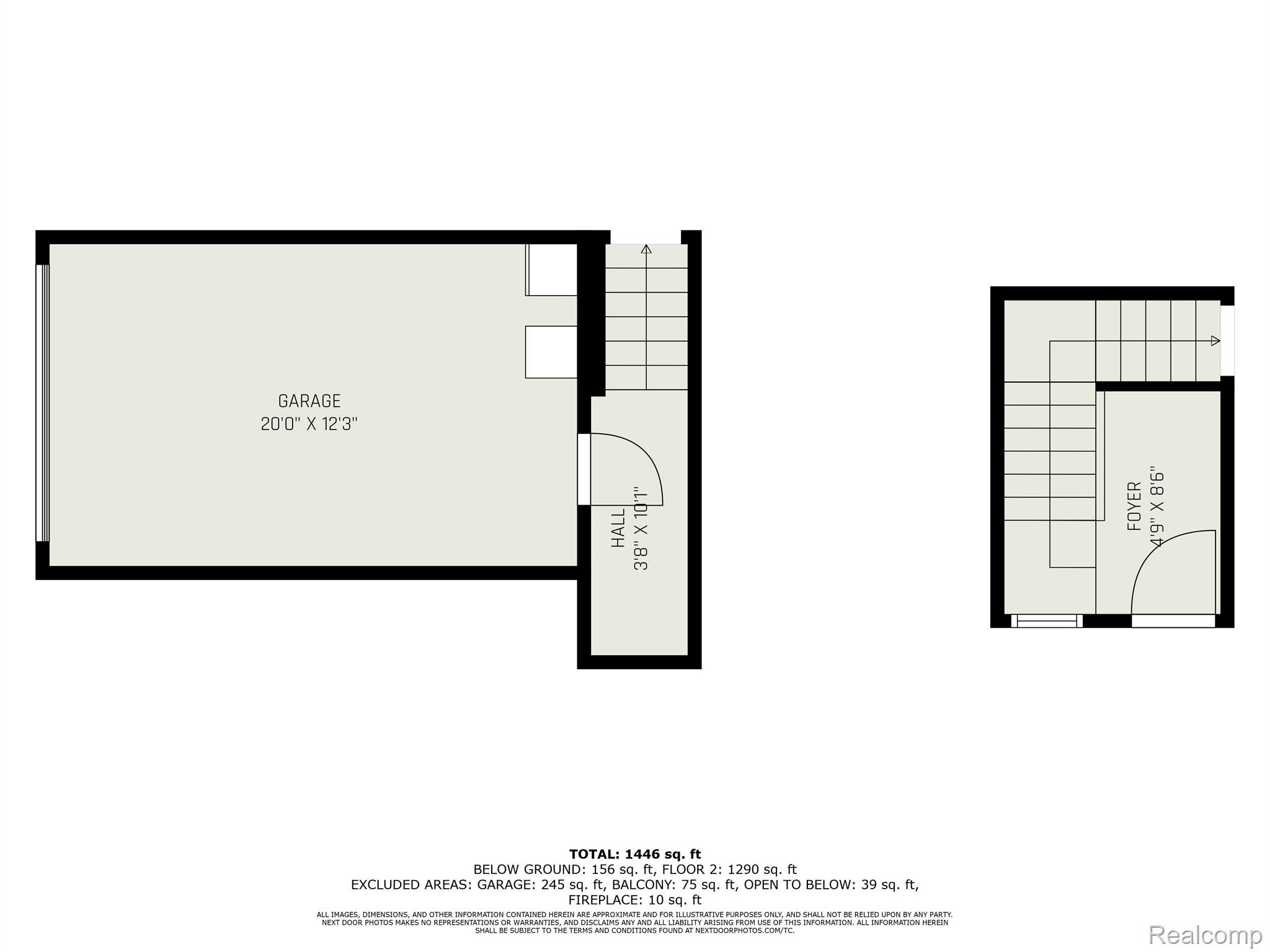 3513 Tremonte Circle Rochester, MI 48306 - Photo 20 of 21 Entry and Garage Floorplan