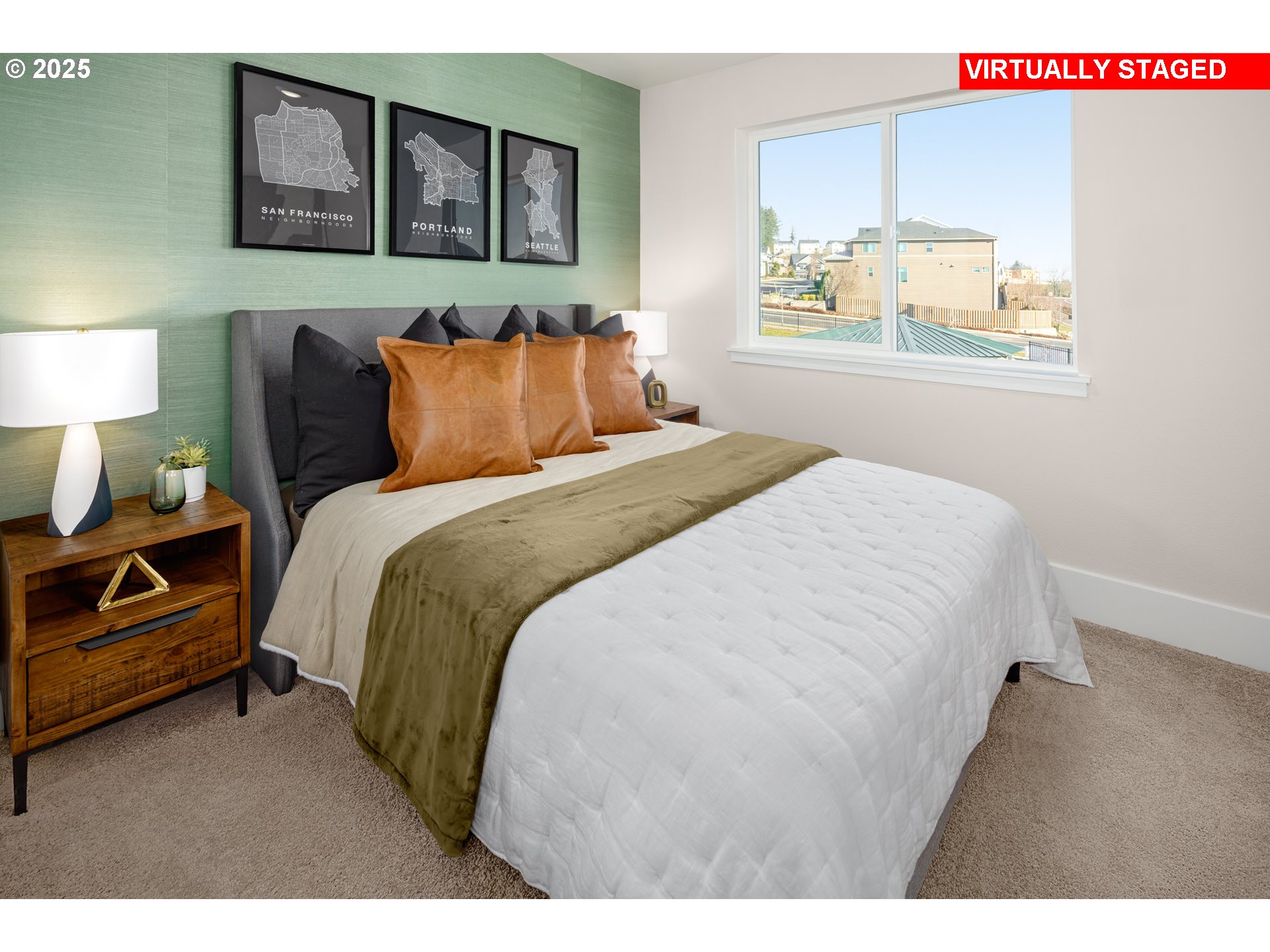 11910 Southwest 176th Drive Beaverton, OR 97007 - Photo 9 of 11 a bedroom with a bed and a night stand