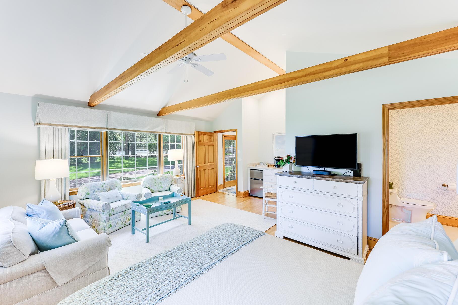 74-75 Viking Road Orleans, MA 02653 - Photo 35 of 69 a living room with furniture and a flat screen tv