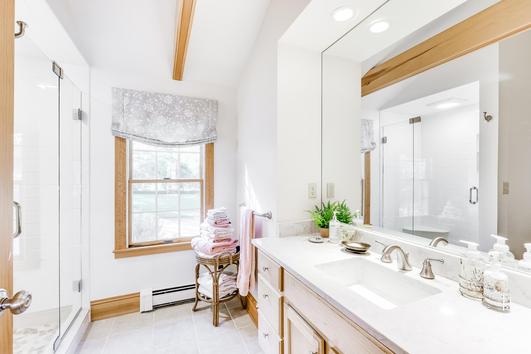 74-75 Viking Road Orleans, MA 02653 - Photo 50 of 69 a bathroom with a sink double vanity and a mirror