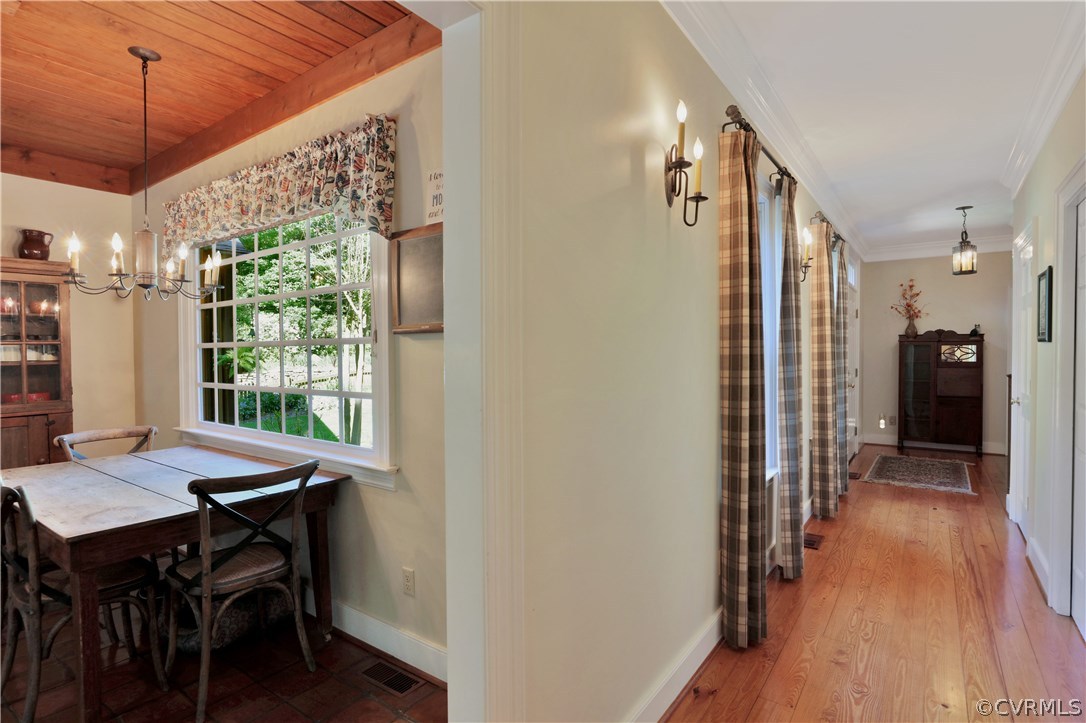 14600 Benefice Ridge Chesterfield, VA 23838 - Photo 14 of 37 Foyer with pine wood floor, double crown molding,