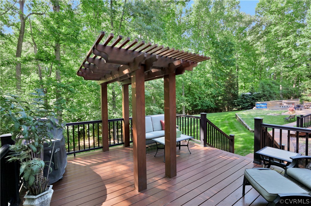 14600 Benefice Ridge Chesterfield, VA 23838 - Photo 34 of 37 Large deck with low-maintenance railing overlooks