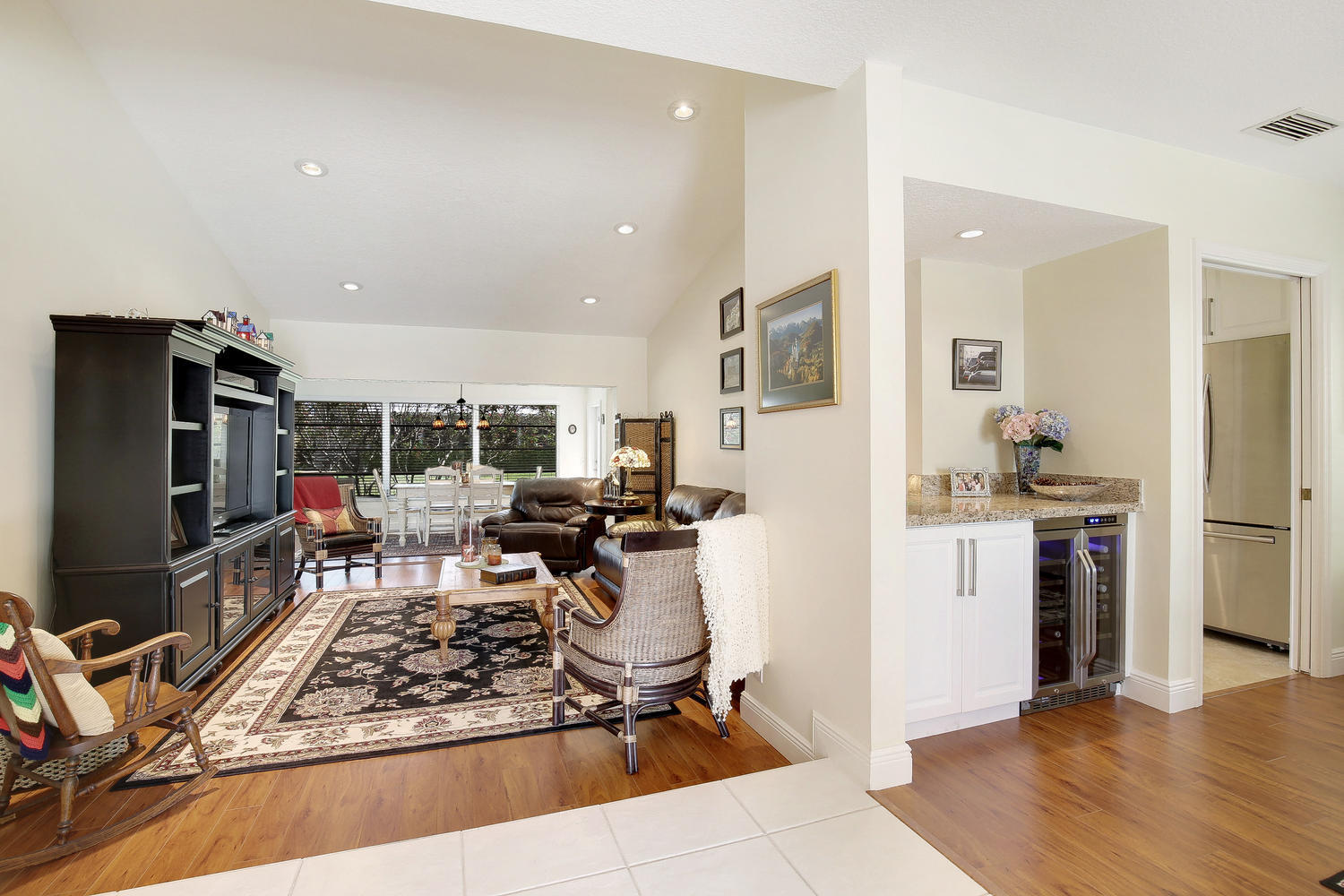 Living Room and Den