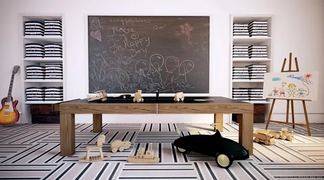 a view of a chairs and table on wooden floor