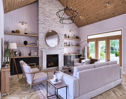 2787 Mt View Church Road Moncure, NC 27559 - Photo 3 of 12 a living room with furniture a fireplace a flat screen tv and a window