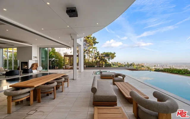 a outdoor space with lots of tables and chairs