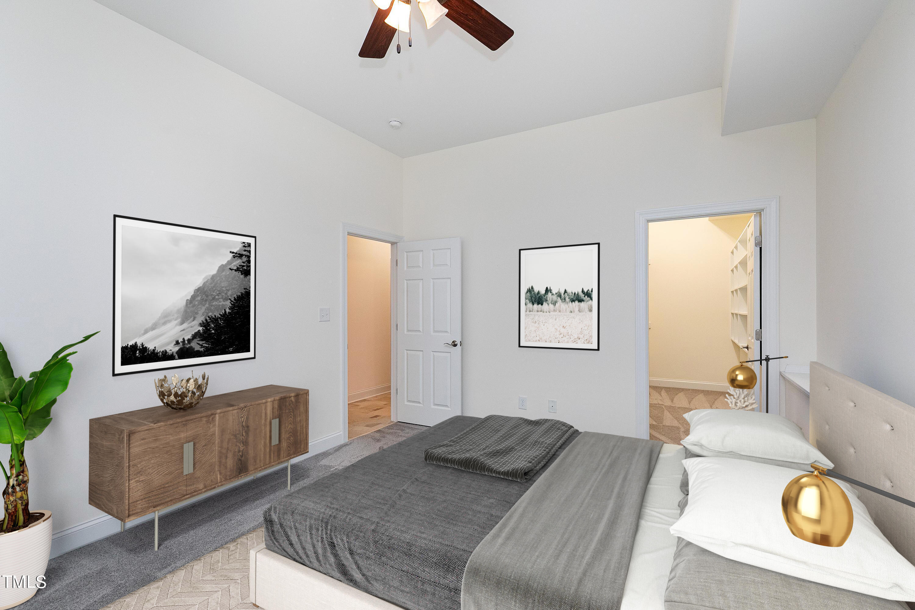 644 Uwharrie Ridge Road Chapel Hill, NC 27516 - Photo 29 of 43 a bedroom with a bed and a flat screen tv