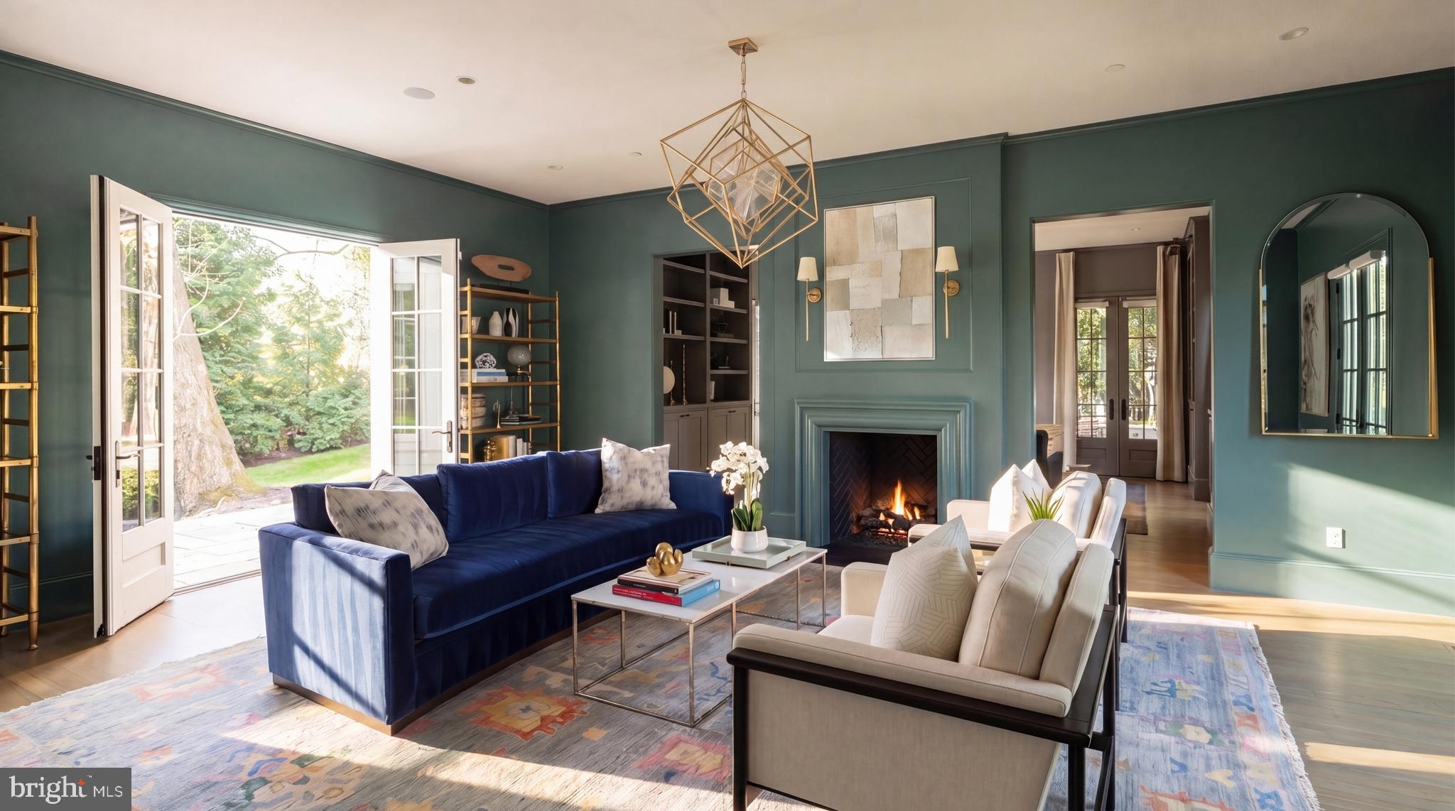 2101 Foxhall Road Northwest Washington, DC 20007 - Photo 13 of 48 Formal Living with Wood-Burning Fireplace