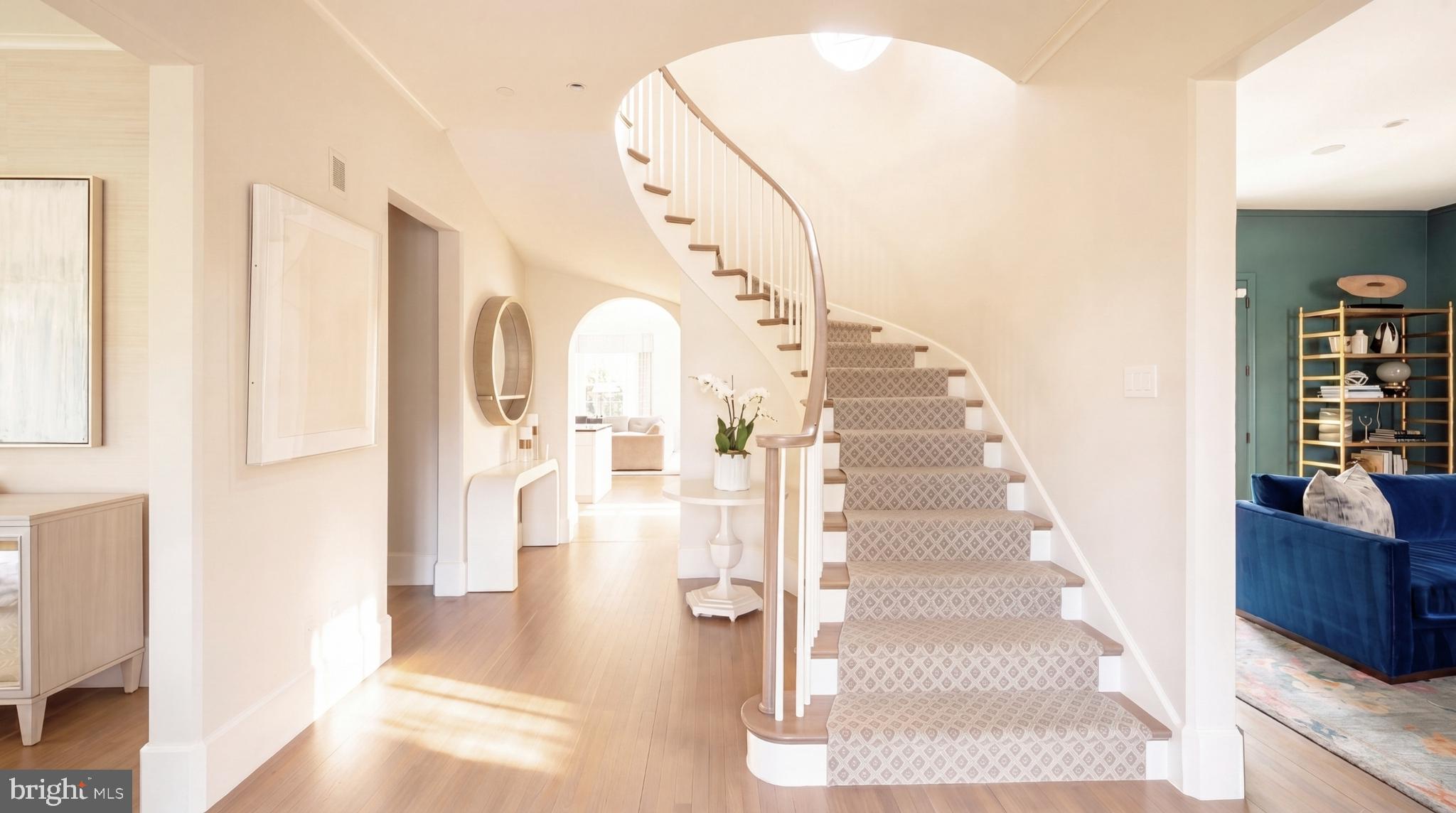 2101 Foxhall Road Northwest Washington, DC 20007 - Photo 3 of 48 Grand Staircase Anchoring the Foyer