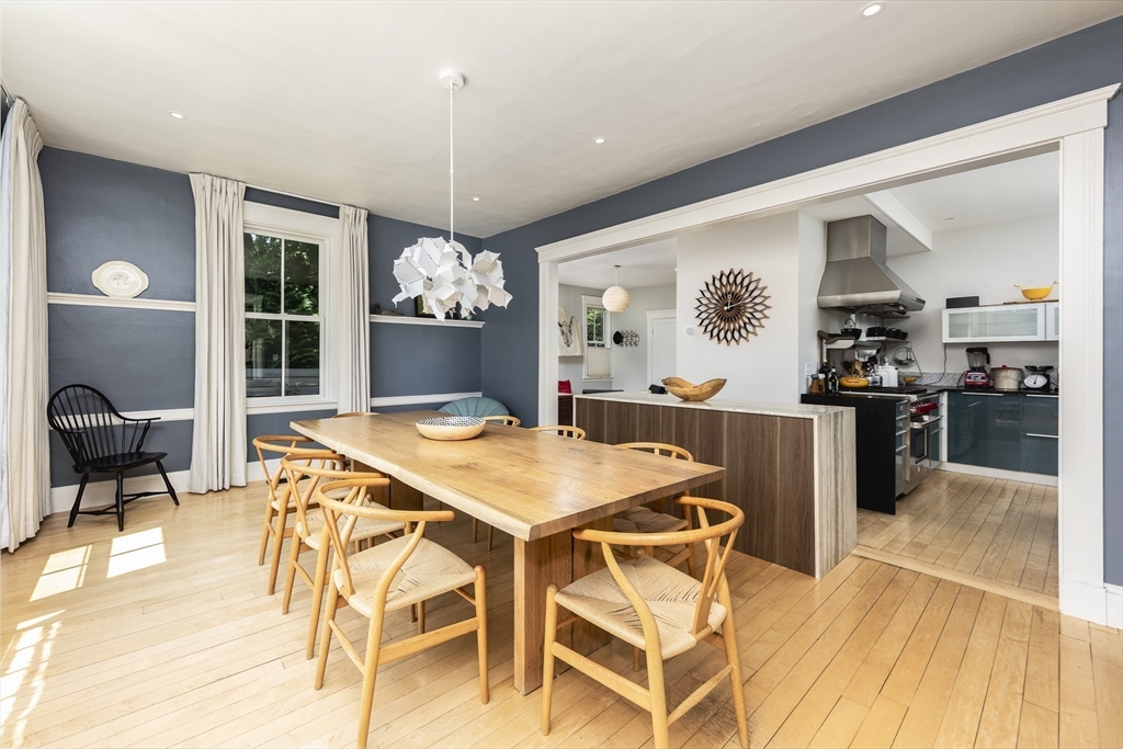 4 Ballast Lane Marblehead, MA 01945 - Photo 9 of 42 a view of a dining room with furniture and a chandelier