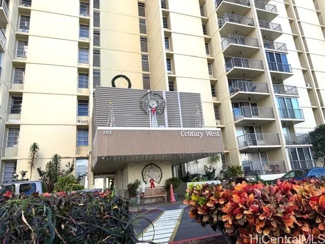 a front view of a building