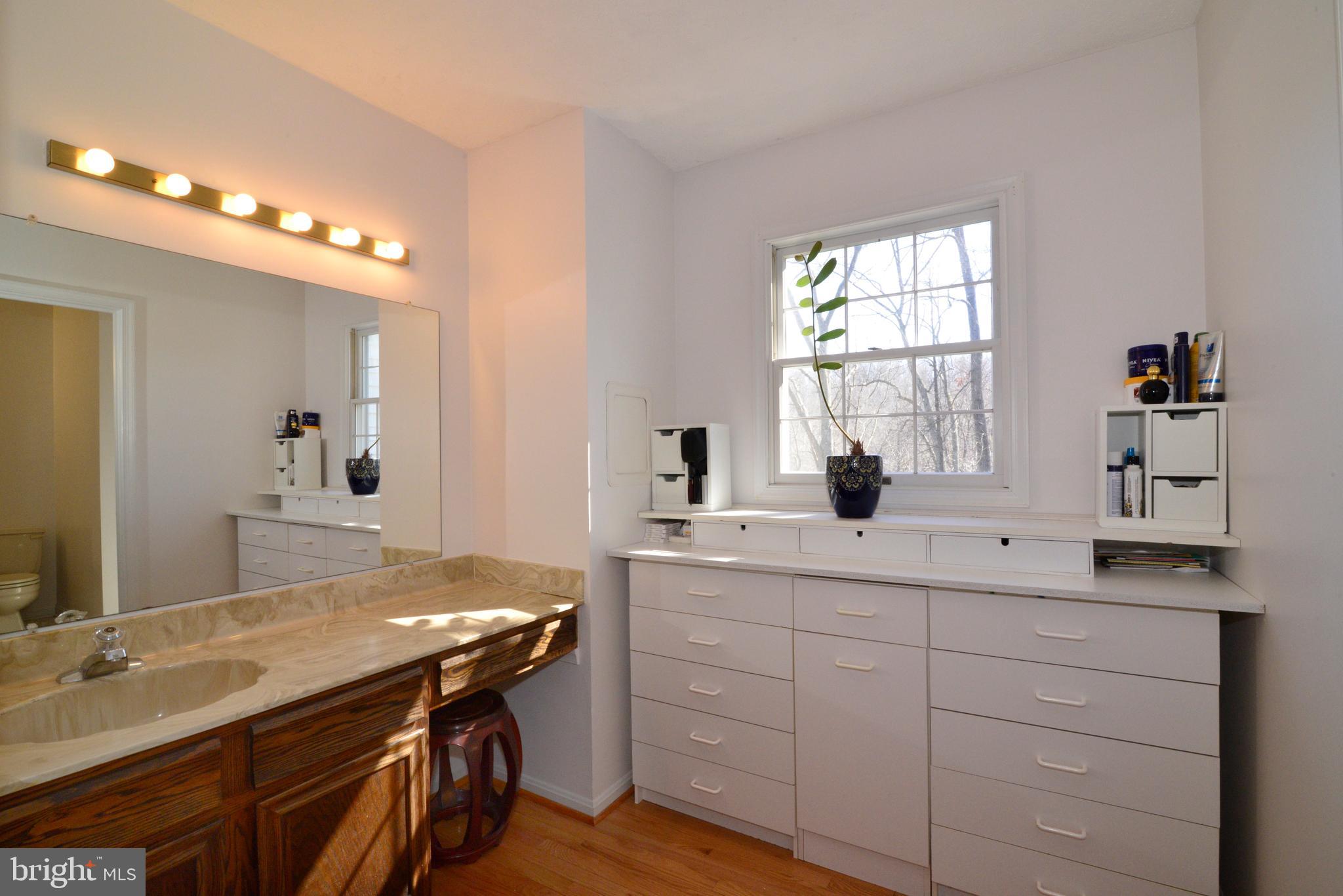 1966 Barton Hill Road Reston, VA 20191 - Photo 38 of 52 a spacious bathroom with a granite countertop sink a mirror and a