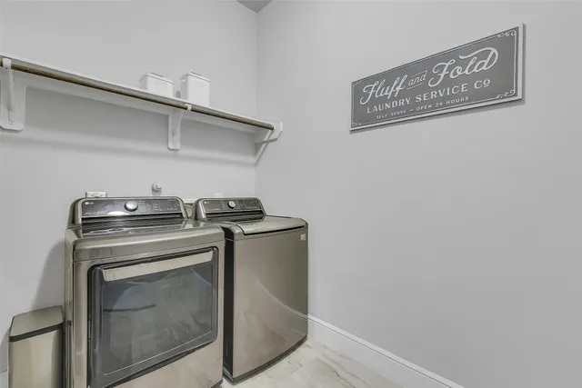 a hallway with a couch