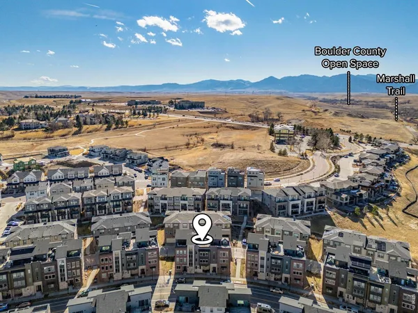 an aerial view of a city