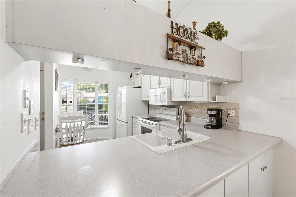 4544 Slippery Rock Road New Port Richey, FL 34653 - Photo 9 of 32 a kitchen with stainless steel appliances a sink a stove and cabinets