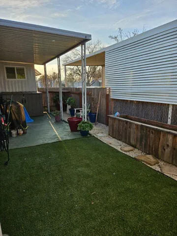 a view of an outdoor sitting area