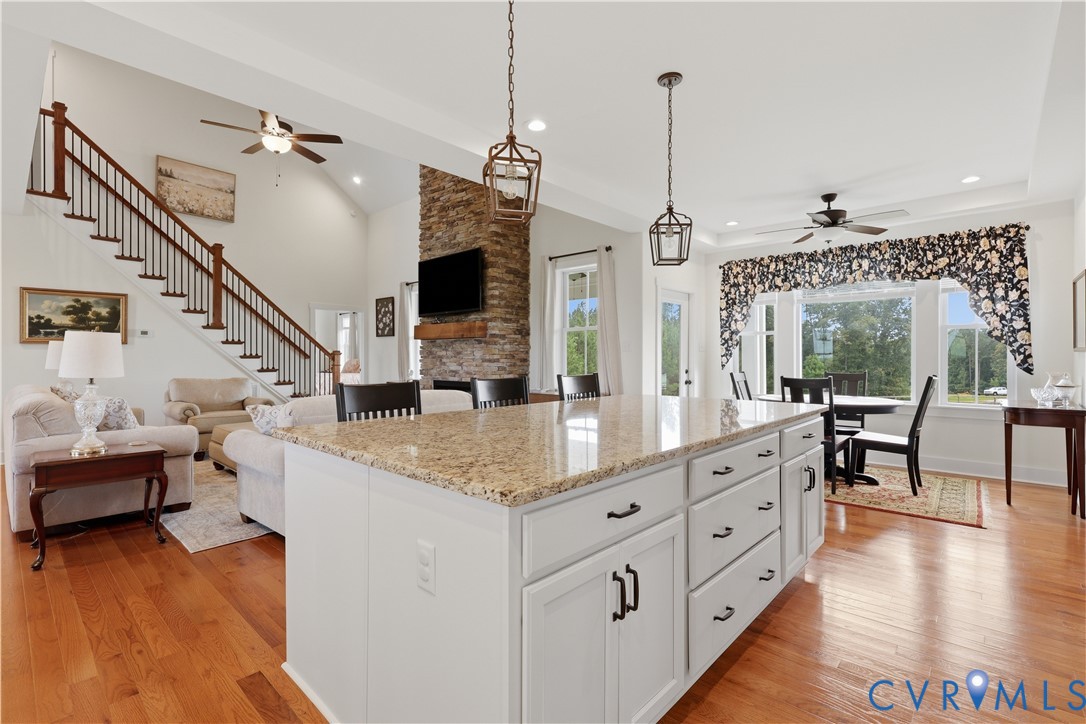 25181 West Soap Stone Road Jetersville, VA 23083 - Photo 14 of 54 Open-concept living space featuring a large kitche