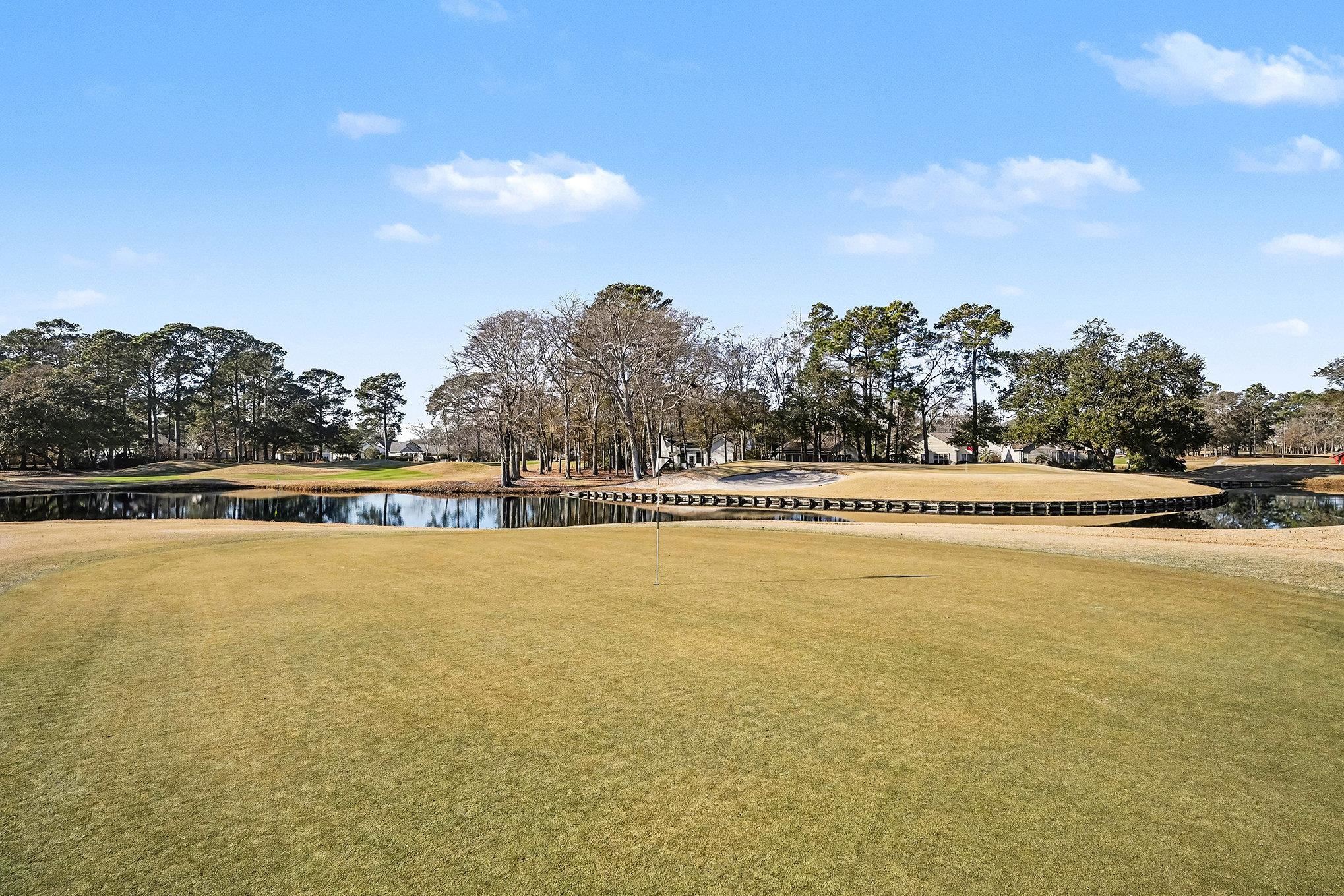 4429 Turtle Lane, Unit 3A Little River, SC 29566 - Photo 30 of 31 View of community with a water view, a lawn, and view of scattered trees