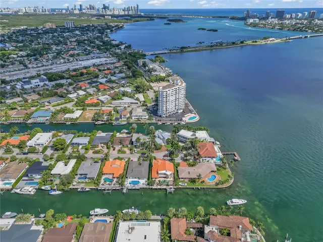 an aerial view of a house with a lake view