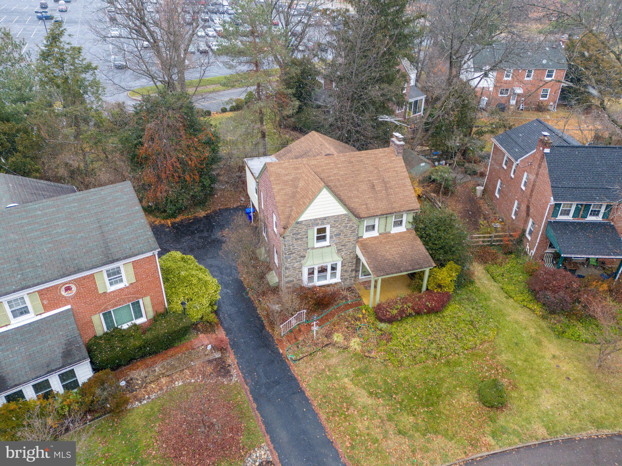 443 Old Farm Road Wyncote, PA 19095 - Photo 31 of 35 an aerial view of a house with garden space and street view