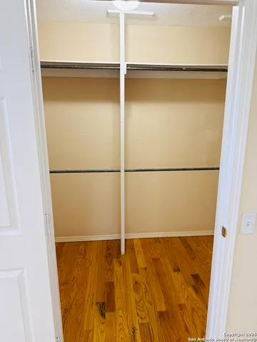 a close view of closet