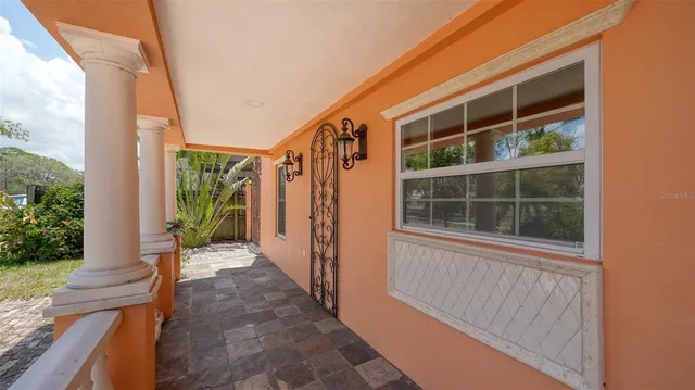 a view of house with a large window