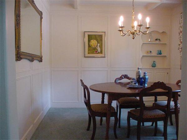 45 Shaker Lane Littleton, MA 01460 - Photo 7 of 30 a view of a dining room with furniture and chandelier