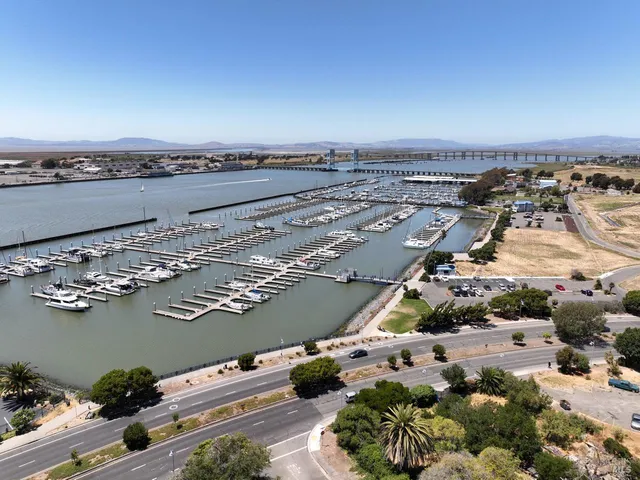 an aerial view of a city