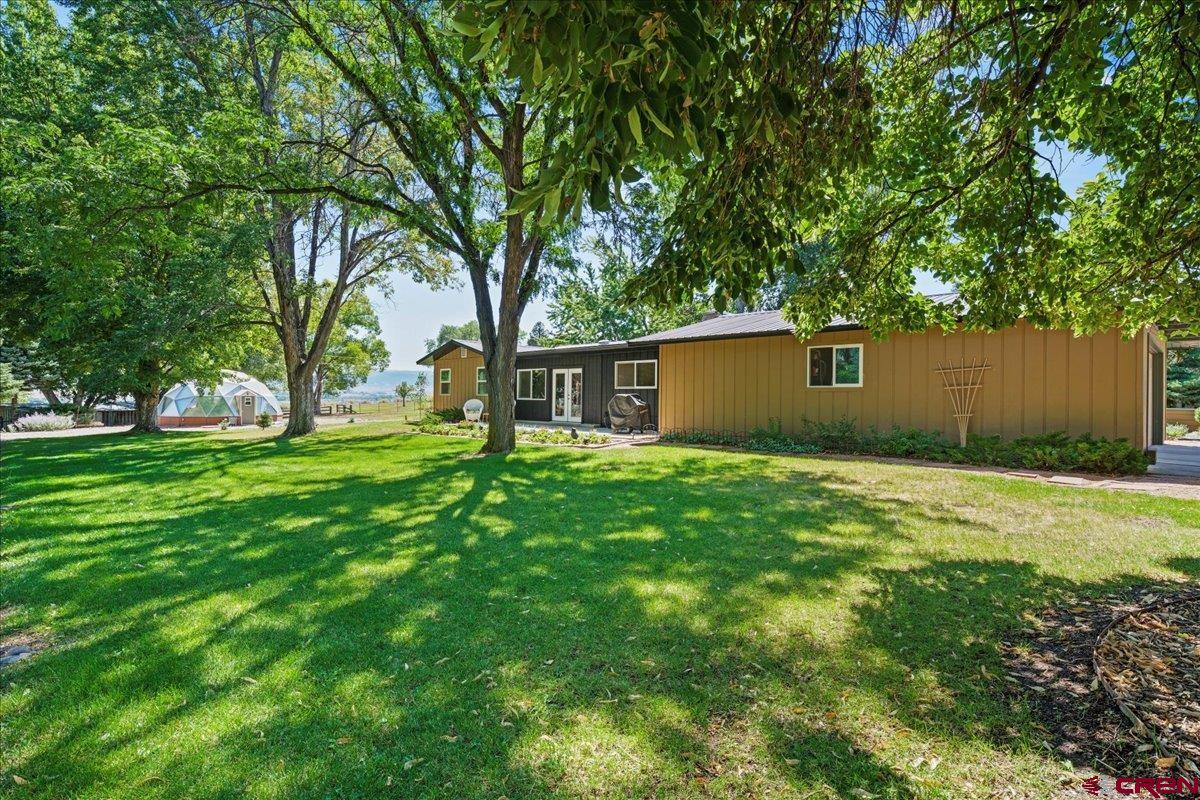 16470 6300th Road Montrose, CO 81403 - Photo 30 of 35 a backyard of a house with plants and large tree