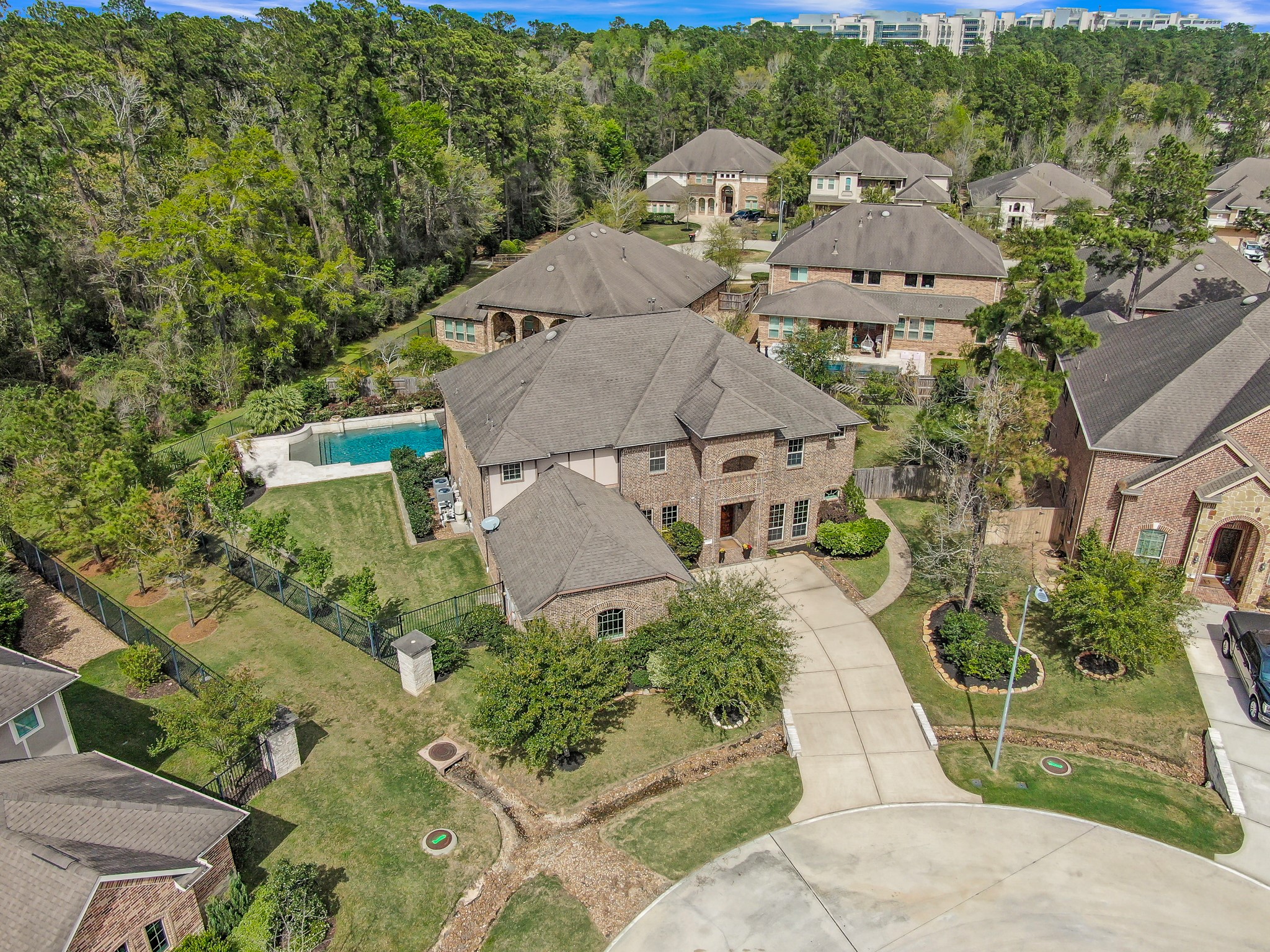 23219 Belted Kingfisher Trail Spring, TX 77389 - Photo 3 of 44 The view from above tells the story—space, pool, and a setting that’s hard to match!
