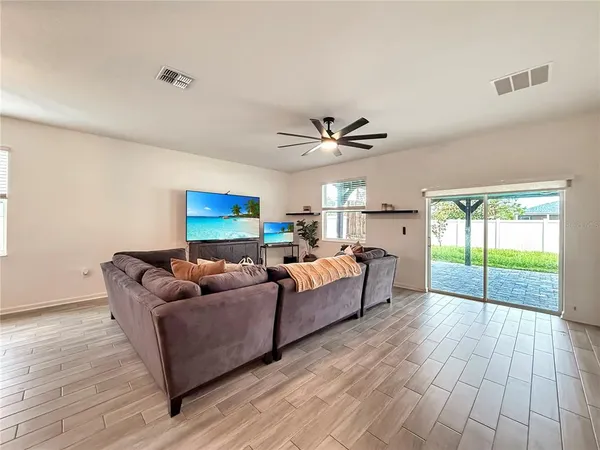 a view of a hallway with workspace