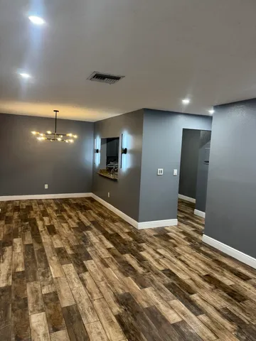 a view of an empty room