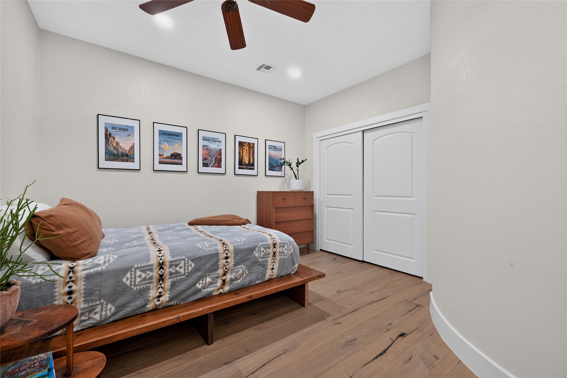 700 Willow Creek Road Salado, TX 76571 - Photo 28 of 39 Bedroom #3, neutral finishes, and plantation shutters.