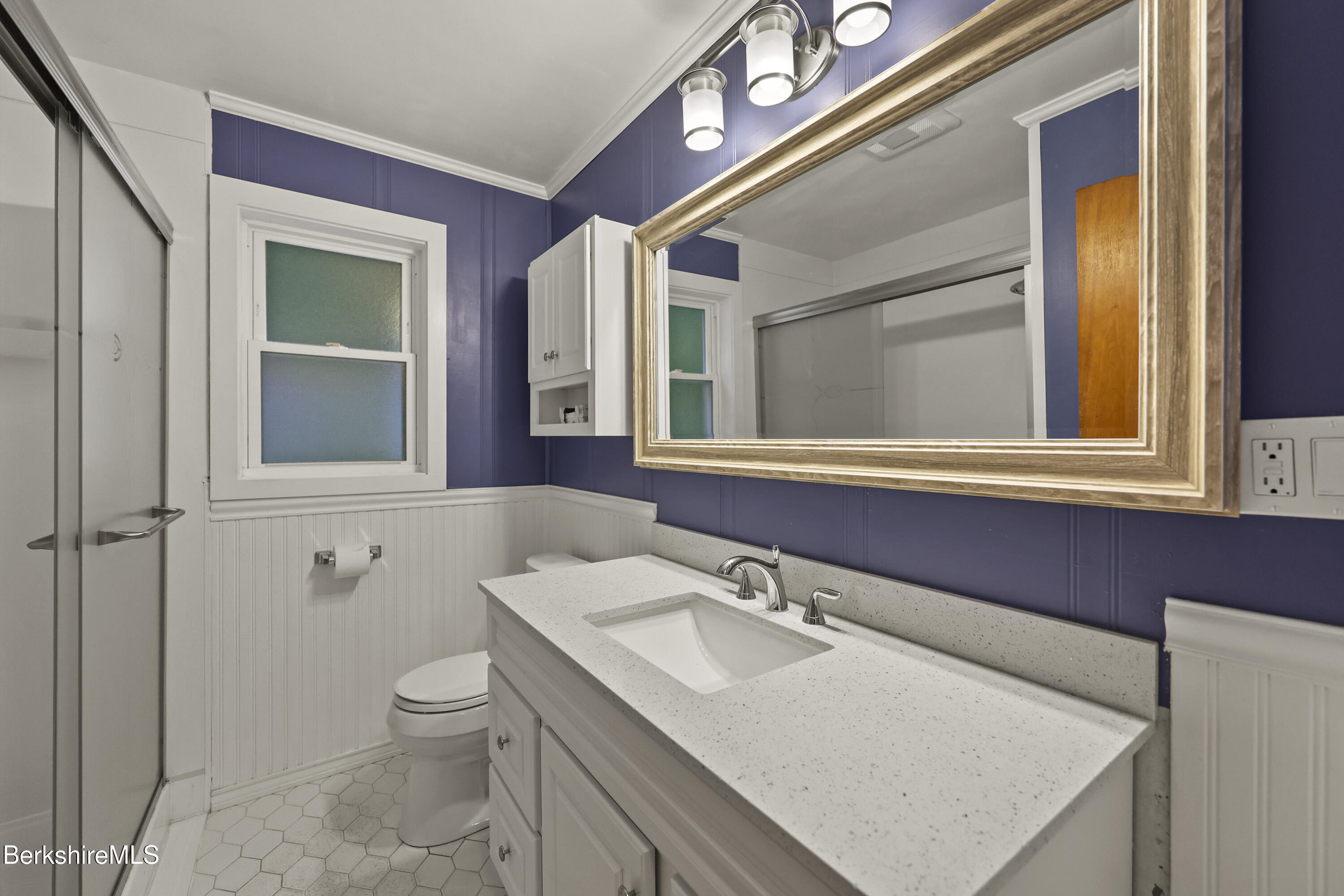 41 Deming Street Dalton, MA 01226 - Photo 24 of 35 a bathroom with a sink vanity and a toilet