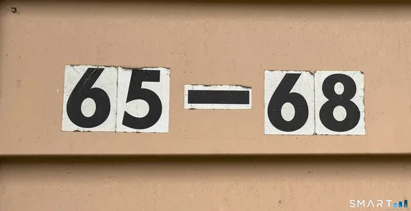 a wooden bench with a and white vanity