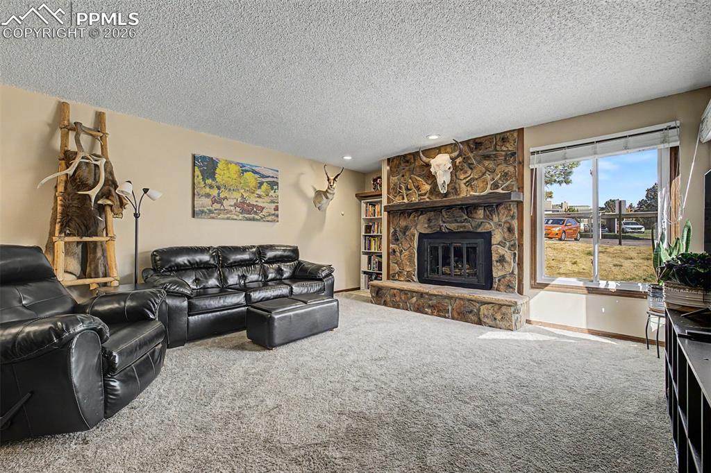 1140 Magic Lamp Way, Unit 3 Monument, CO 80132 - Photo 2 of 23 a living room with furniture and a fireplace